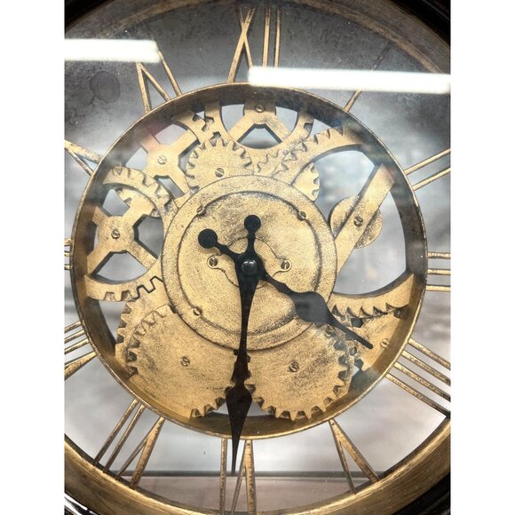 Steampunk Gear Wall Clock With Roman Numerals - Picture 2 of 5